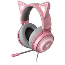 Razer Kraken Kitty Edition - Gaming Headset (The Cat Ear USB Gaming Headset, Chroma Lighting, Wired for Cross-Platform Gaming, 50mm Driver, 3.5mm