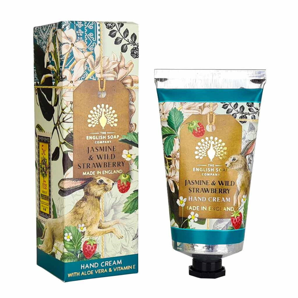 The English Soap Company Cream English Soap Company Jasmine & Wild Strawberry Scented Hand Tube 75Ml
