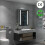 LED Bathroom Mirror Cabinet Storage & Shaver Socket Demister Sensor Wall Mounted 10