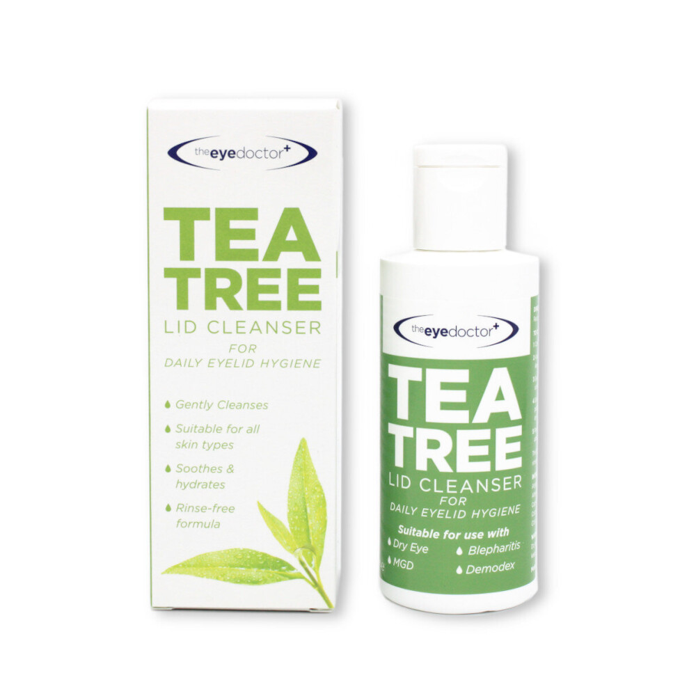 The Eye Doctor Tea Tree Lid Cleanser 100ml - Daily Eyelid Hygiene - Contains Tea Tree Oil Argan Oil Coconut Oil & Micellar Water