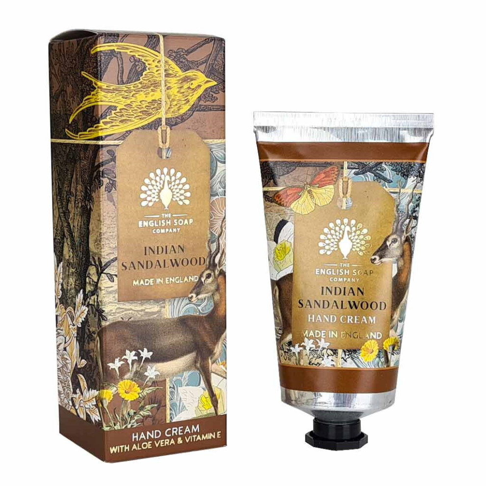 English Soap Company Indian Sandalwood Scented Luxury Hand Cream Tube 75ml-image-OPC-P9Q6QW9-NEW