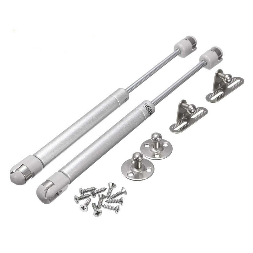 (150N) 2Pcs 80-150N Hydraulic Gas Strut Lift Support Pressure Spring Damper for Kitchen Cupboard Bookcases Door Hinges