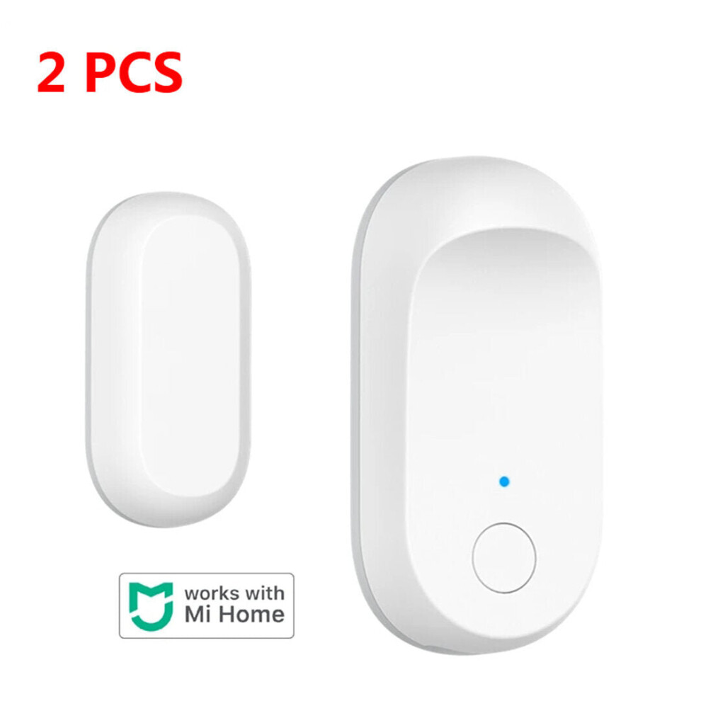 Door & Window Sensor bluetooth 5.0 Home Security Alarm Detector Work With Met Mihome App,2PCS