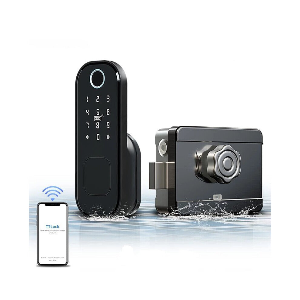 Fingerprint Door Lock Bluetooth Passcode Rfid Card Keyless Waterproof Electronic Lock Work With Tt Lock App 6112211879109