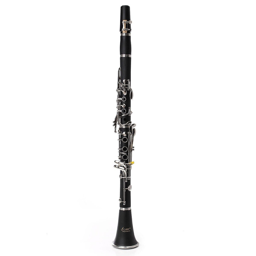 (Black) 17 keys Drop B Multiple Colour Clarinet with Portable Case/Cleaning Cloth