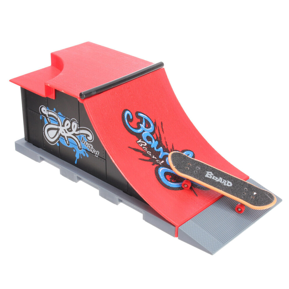 (2 gaten) Mini Finger Skateboard Kid Fingerboard Toy Park Ramp Finger Board Recreation