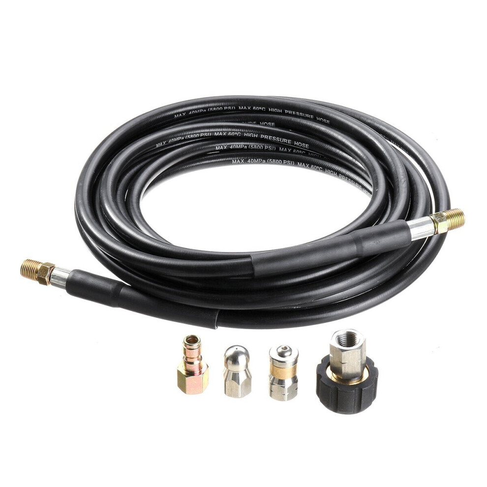 (15m) High Pressure Washer Hose 5/10/15/20/25/30m With 4 Connectors