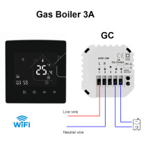 (WIFi-3A-Gas Boiler) Electric Floor Heating Room Thermostat Water Gas Boiler Smart WiFi / Indoor Thermoregulator Works With Google Smart Life
