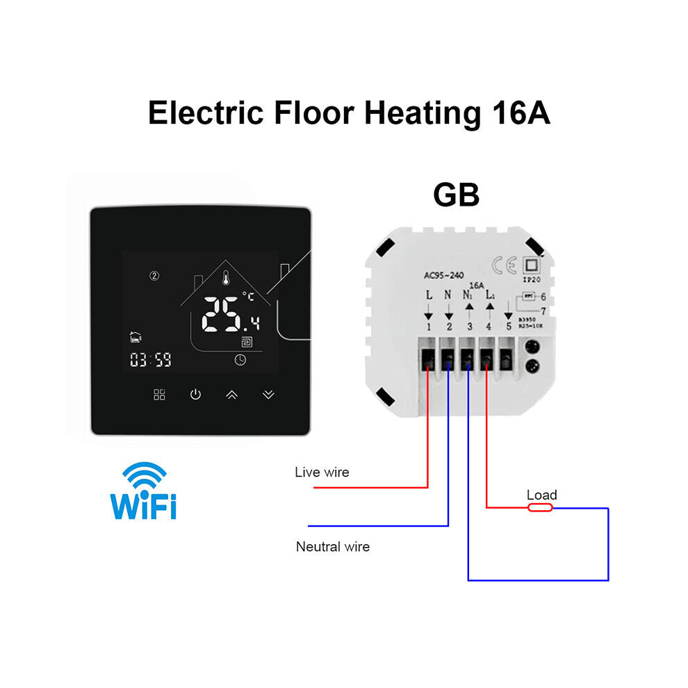 (WIFi-25A-Electric Floor Heating) Electric Floor Heating Room Thermostat Water Gas Boiler Smart WiFi / Indoor Thermoregulator Works With Google Smart Life