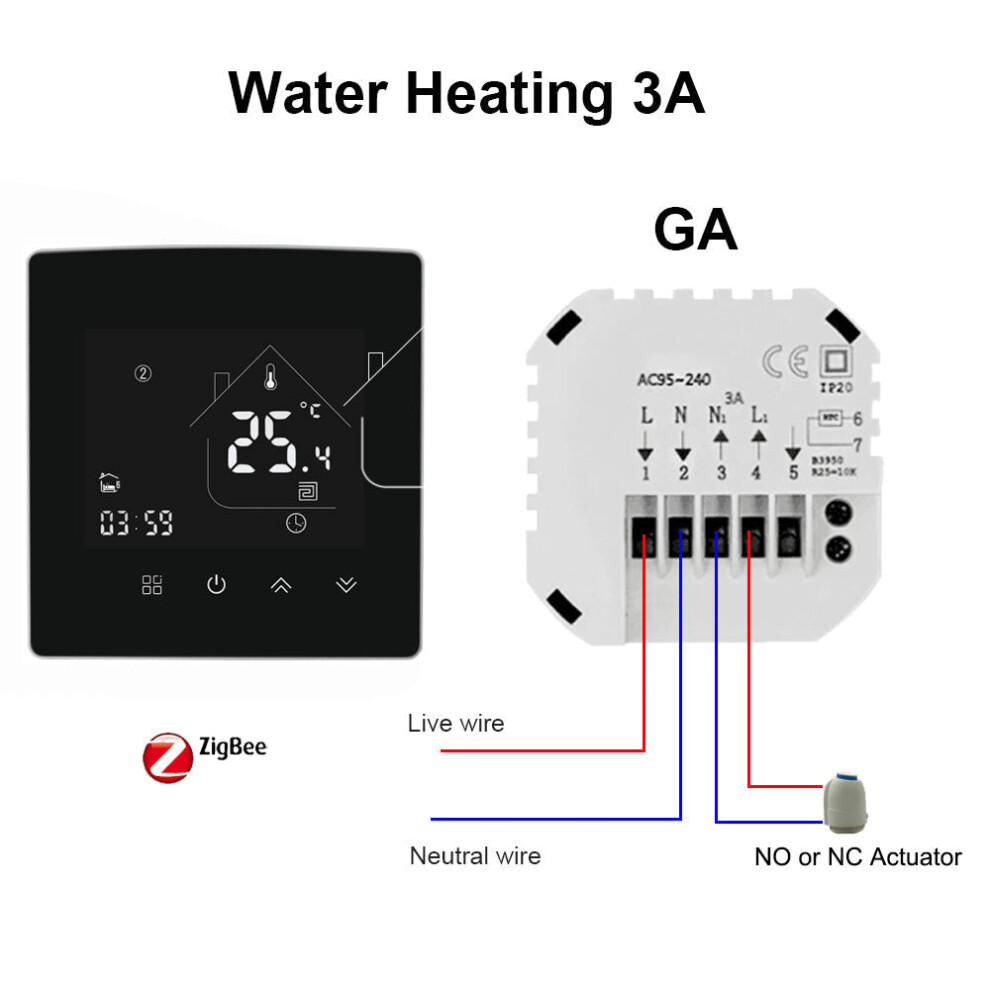 (ZigBee-3A-Water Heating) Electric Floor Heating Room Thermostat Water Gas Boiler Smart WiFi / Indoor Thermoregulator Works With Google Smart Life