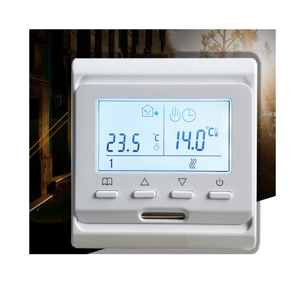 LCD Programmable Smart Thermostat Digital Display Temperature Controller for Electric Floor Heating Room Air