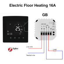 (Zigbee-16A-Electric Floor Heating) Electric Floor Heating Room Thermostat Water Gas Boiler Smart WiFi / Indoor Thermoregulator Works With Google Smart Life
