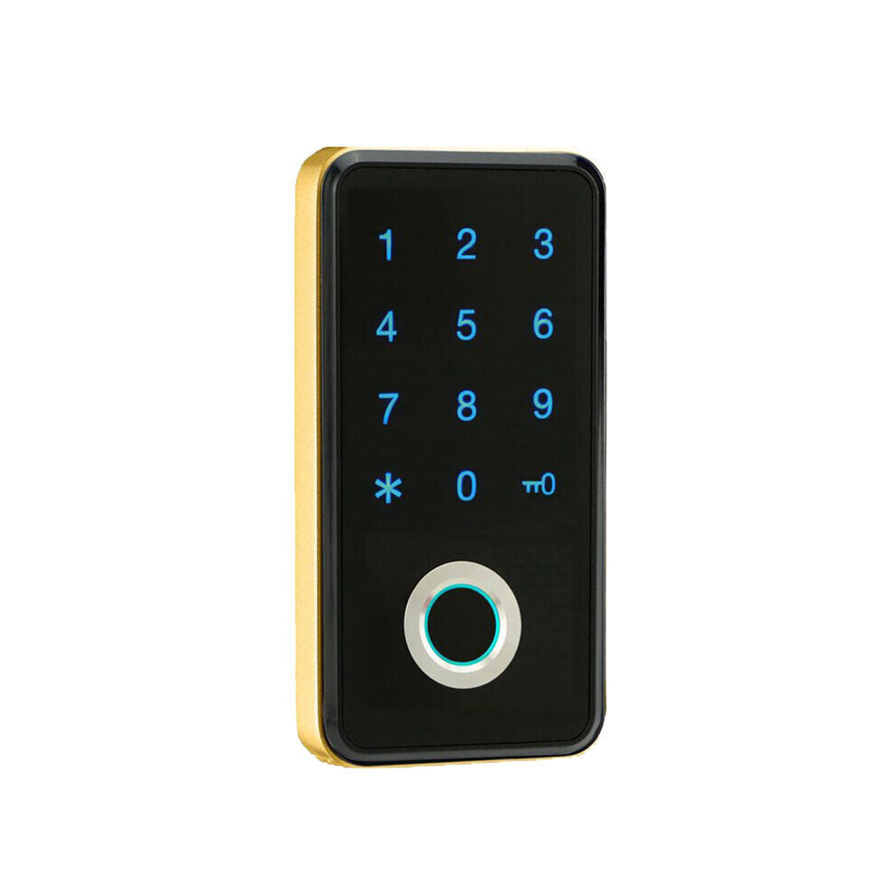 (Frosted Gold) Intelligent Fingerprint Password Cabinet Lock Electric File Cabinet Drawer Lock