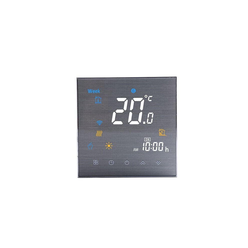 (Silver) LCD Touch Screen Smart Wireless Zwave Wall-hung Boiler Thermostat Floor Heating Controller
