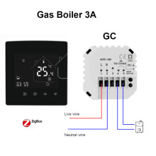(ZigBee-3A-Gas Boiler) Electric Floor Heating Room Thermostat Water Gas Boiler Smart WiFi / Indoor Thermoregulator Works With Google Smart Life