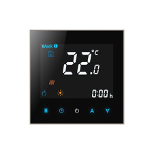 (Black) LCD Touch Screen Smart Wireless Zwave Wall-hung Boiler Thermostat Floor Heating Controller