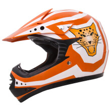 (Orange/White, M(51-52cm)) ZORAX ZOR-X17 Kids Junior Motorcycle Motorbike Motocross & ATV MX Crash Helmet S-XL