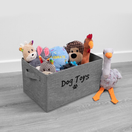 Folding Pet Toy Storage Bin Dog Basket Accessory Blanket Organisation Box 2