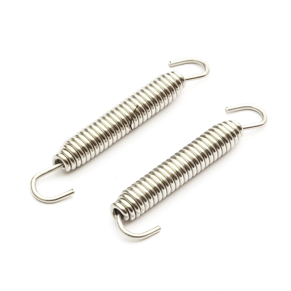 2 Piece 60Mm Swivel End Motorcycle Exhaust Expansion Springs Stainless Steel 5056213513306