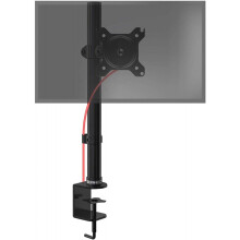 Duronic DM151X1 Single Monitor Stand for 13-32” PC Screen Up to 8KG, VESA Bracket, Ergonomic Arm with Adjustable Height/Tilt/Swivel/Rotation (Black)