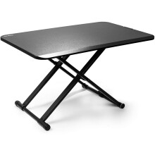 Duronic DM05D24 Sit-Stand Workstation, 74x47cm Desk Platform, Height Adjustable Desktop 5-40cm, Ergonomic Desktop Table Converter (black)