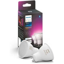 Philips Hue New White and Colour Ambiance Smart Light 2 Pack [GU10 Spot] with Bluetooth. Works with Alexa, Google Assistant and Apple Homekit