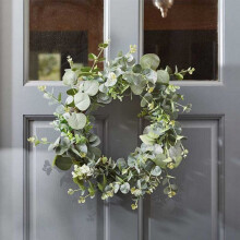 Smart Garden Eucalyptus Whirl Artificial Garden Door Wreath - Verde