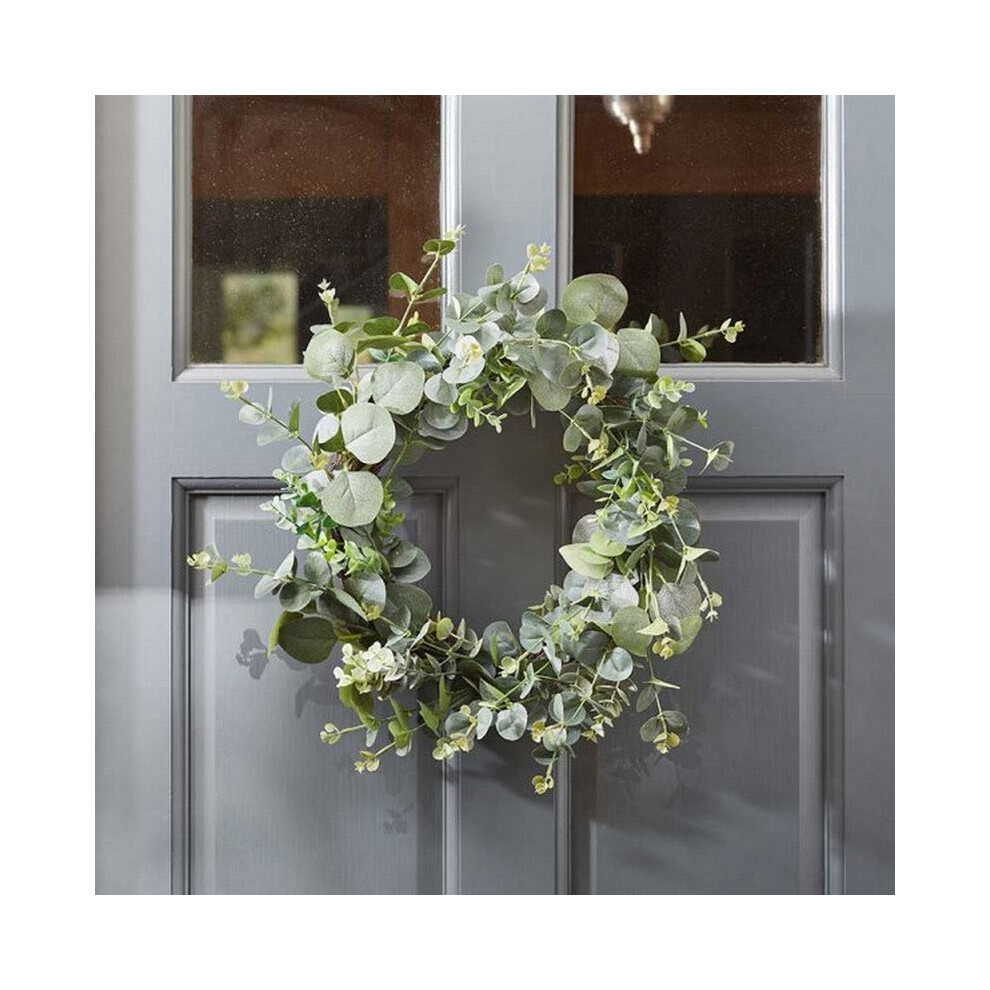 Smart Garden Eucalyptus Whirl Artificial Garden Door Wreath - Verde