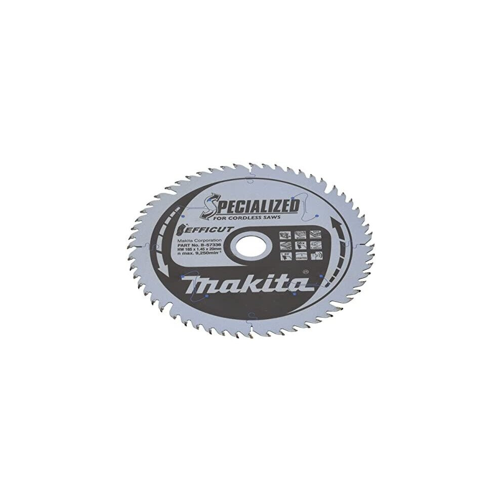 Makita 57336Â Blade Specialised, 56Â Teeth, Silver, 165Â X 20Â Mmâ ÂÂ 088381518420