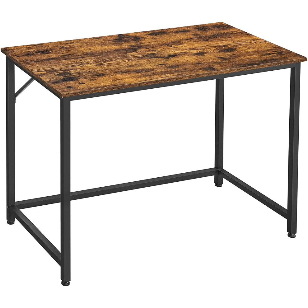 VASAGLE Writing Desk, Computer Desk, Small Office Table, 100 X 50 X 75 cm, Study, Home Office, Simple Assembly, Steel, Industrial Design