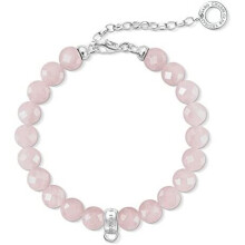 Thomas Sabo "Pink" Rose Quartz Charm Bracelet of Length 16cm + 4 cm extender