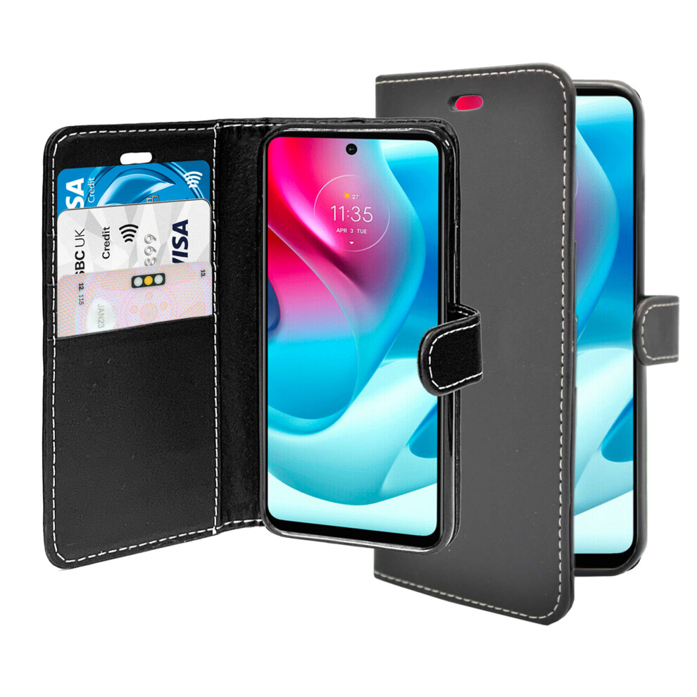 (Black) Case For Motorola G60s Wallet Flip Pu Leather Stand Card Slot Pouch Cover Black 5060972620472
