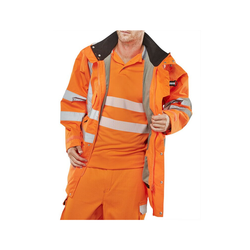 Beeswift - Elsener 7 In 1 Work Jacket Hi Vis All Sizes Yellow Orange 5030566124600