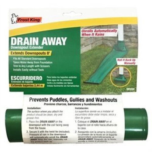 Manual Downspout Extender, Green, 12-Ft.  x 7-In. -DE300