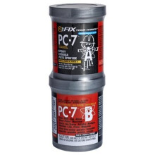 PC Products PC-7 Epoxidklebstoffpaste, zweiteilig, robust, 0,5 kg in zwei Dosen, Anthrazit, 167779