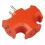 Heavy-Duty Adapter, 3-Outlets, Orange -KAB-3FT 1