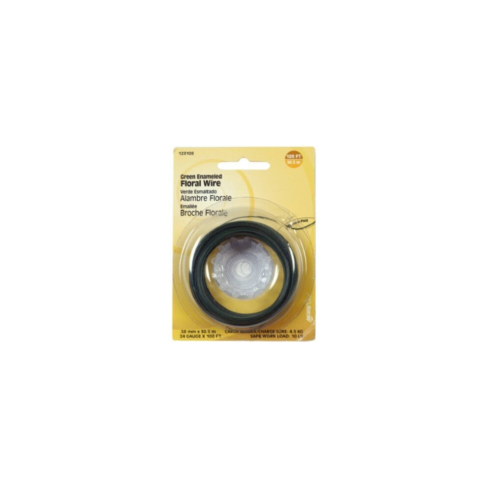 24-Gauge Green Floral Wire, 100-Ft. -123108 038902310156