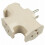 Heavy-Duty Adapter, 3-Outlets, Beige -KAB3FT 1