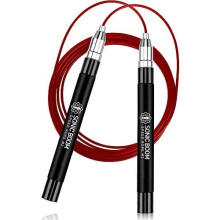 Sonic Boom M2 High Speed Jump Rope - Patent Pending Self-Locking Screw-Free Design - Weighted 360 Degree Spin Silicone Grip with 2 Speed Rope Cable