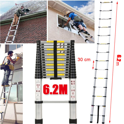 6.2M Multi-functional Aluminium Telescopic Folding Ladder Extendable 1