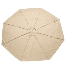 (Beige) 3m Outdoor Umbrella Canopy Replacement Fabric Garden Parasol Roof For 8 Arm Sun Cover