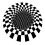 (White, 100*100cm/39.37*39.37in) 3D Space Round Carpet Checkered Vortex 3