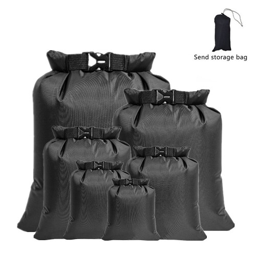 (Black) 6 PCS Outdoor Waterproof Bag Dry Sack
