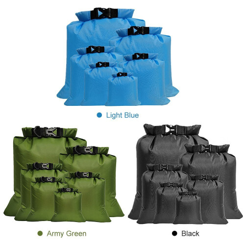 (Black) 6 PCS Outdoor Waterproof Bag Dry Sack 1