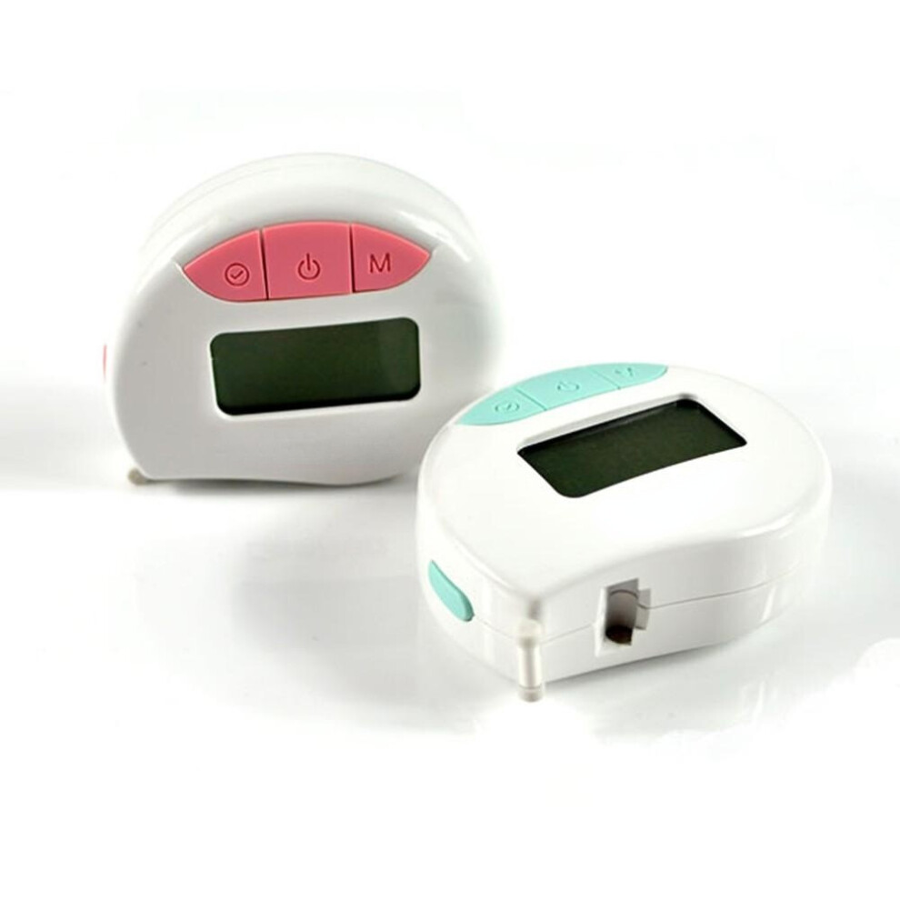 (Pink) Digital Measuring Tape Accurately Measures Body Part Circumferences Display Records Results Measurements