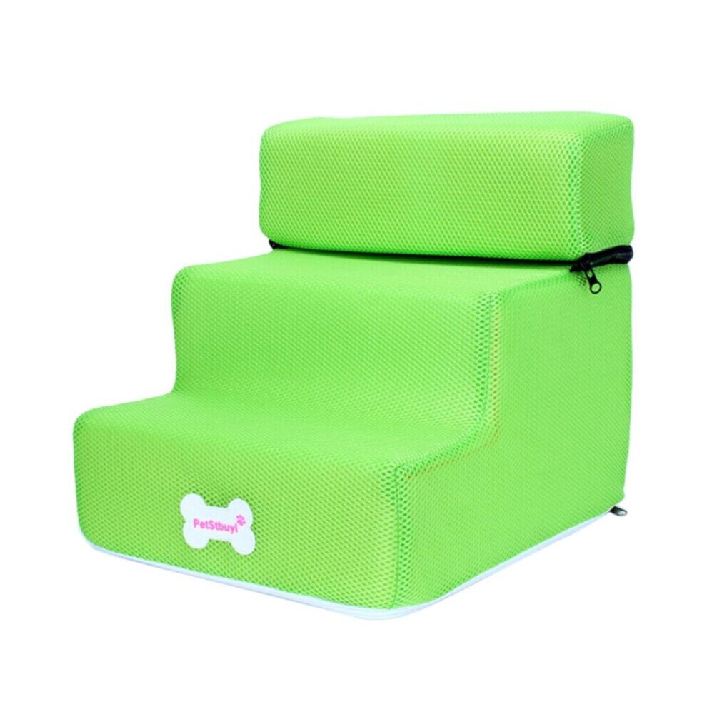 (Green) Pet Stairs High Rebound Soft Washable Pet Ramp Climbing Ladder