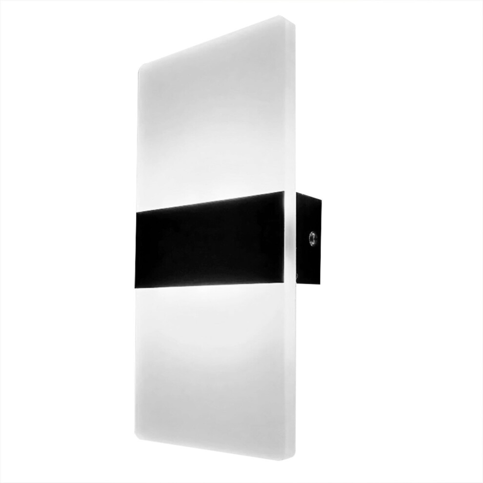 (Black & White Light 6500K) Modern Wall Sconces LED Wall Light