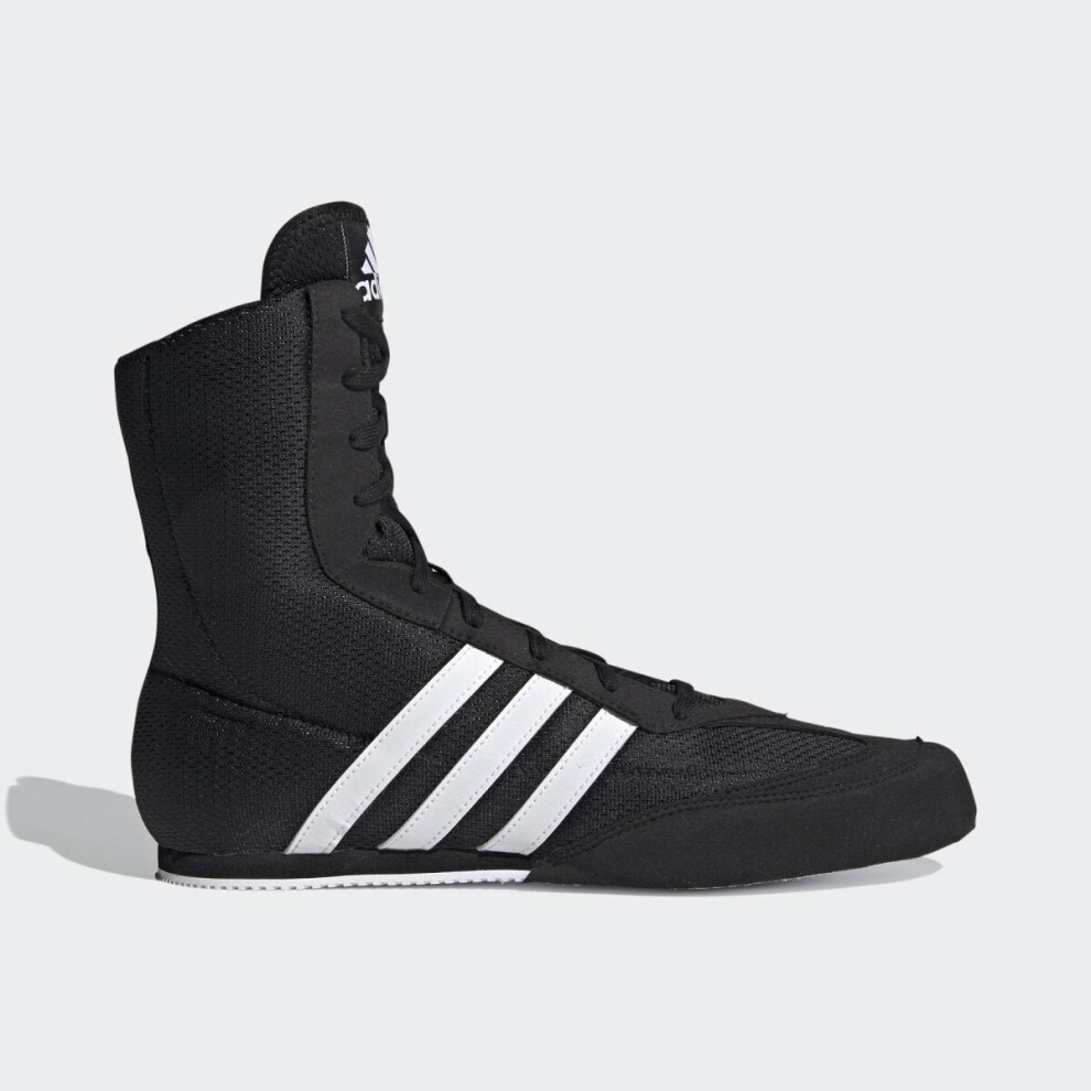 (Black, UK 9.5) Adidas Box Hog Boxing Boots - Black White