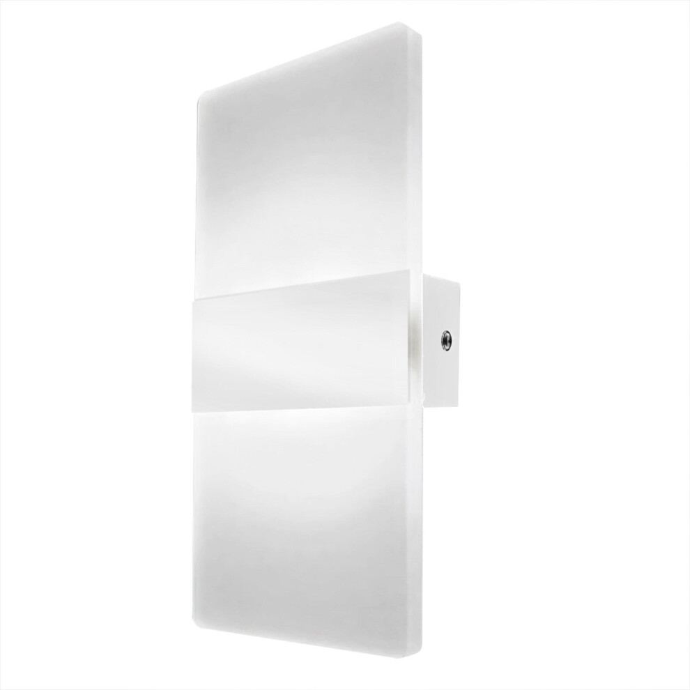 (White & White Light 6500K) Modern Wall Sconces LED Wall Light