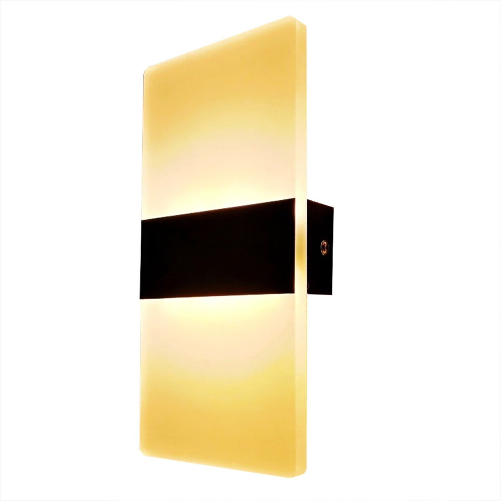 (Black & Warm Light 3000K) Modern Wall Sconces LED Wall Light